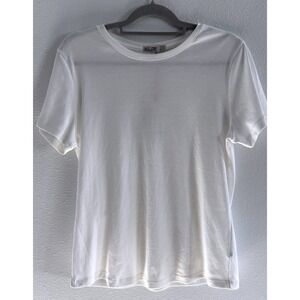 NWT Barefoot Dreams Malibu Collection Cotton Jersey Womens XL Ivory Short Sleeve